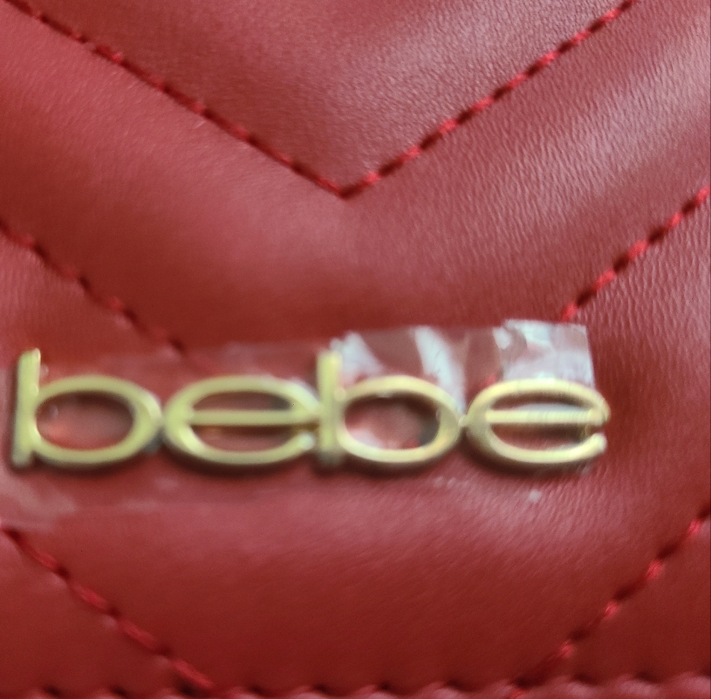 Bebe Quilted Trifold Wristlet Wallet. Beautiful Red  NWT